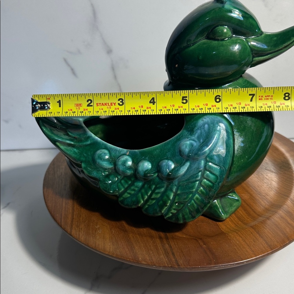 Green Ceramic Duck Planter royal Haegar 10 - Picture 6 of 7